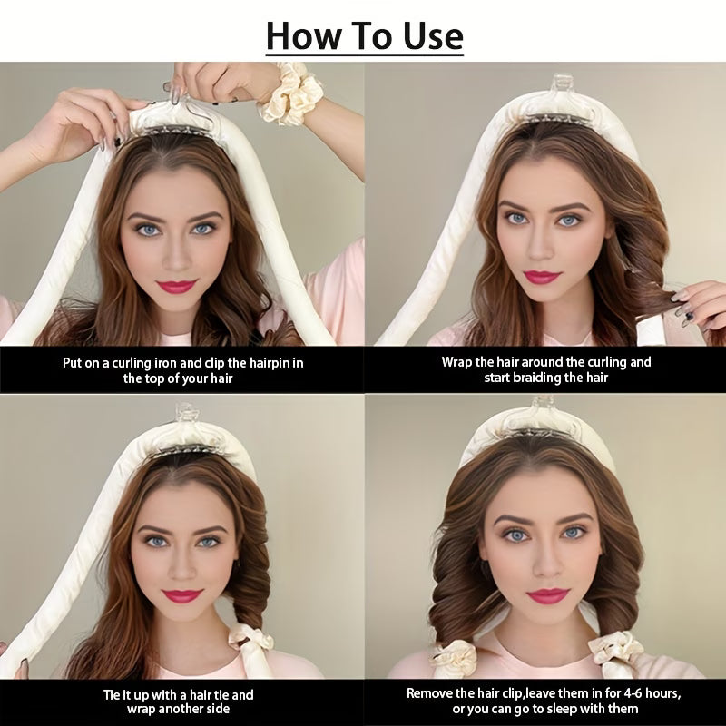 Minimalist Fabric Hair Curler with Bow Detail